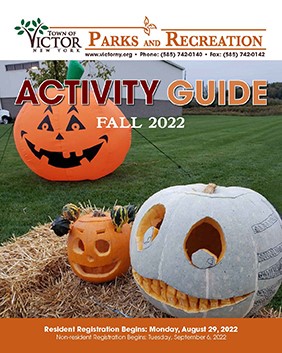 Parks and Rec Fall Cover carved pumpkins