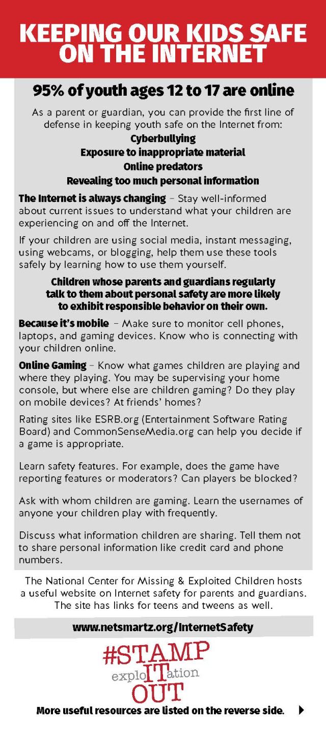Internet Safety Card Kids Stamp It Out
