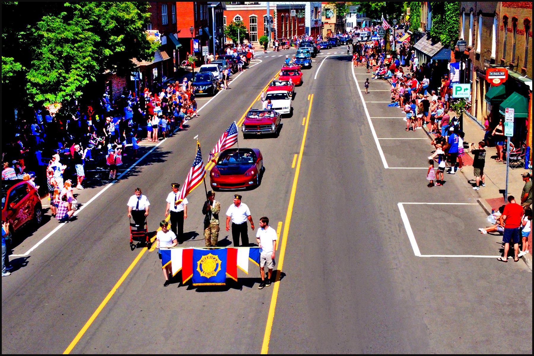 Memorial Day Parade by Phil Hilden, Veterans marching