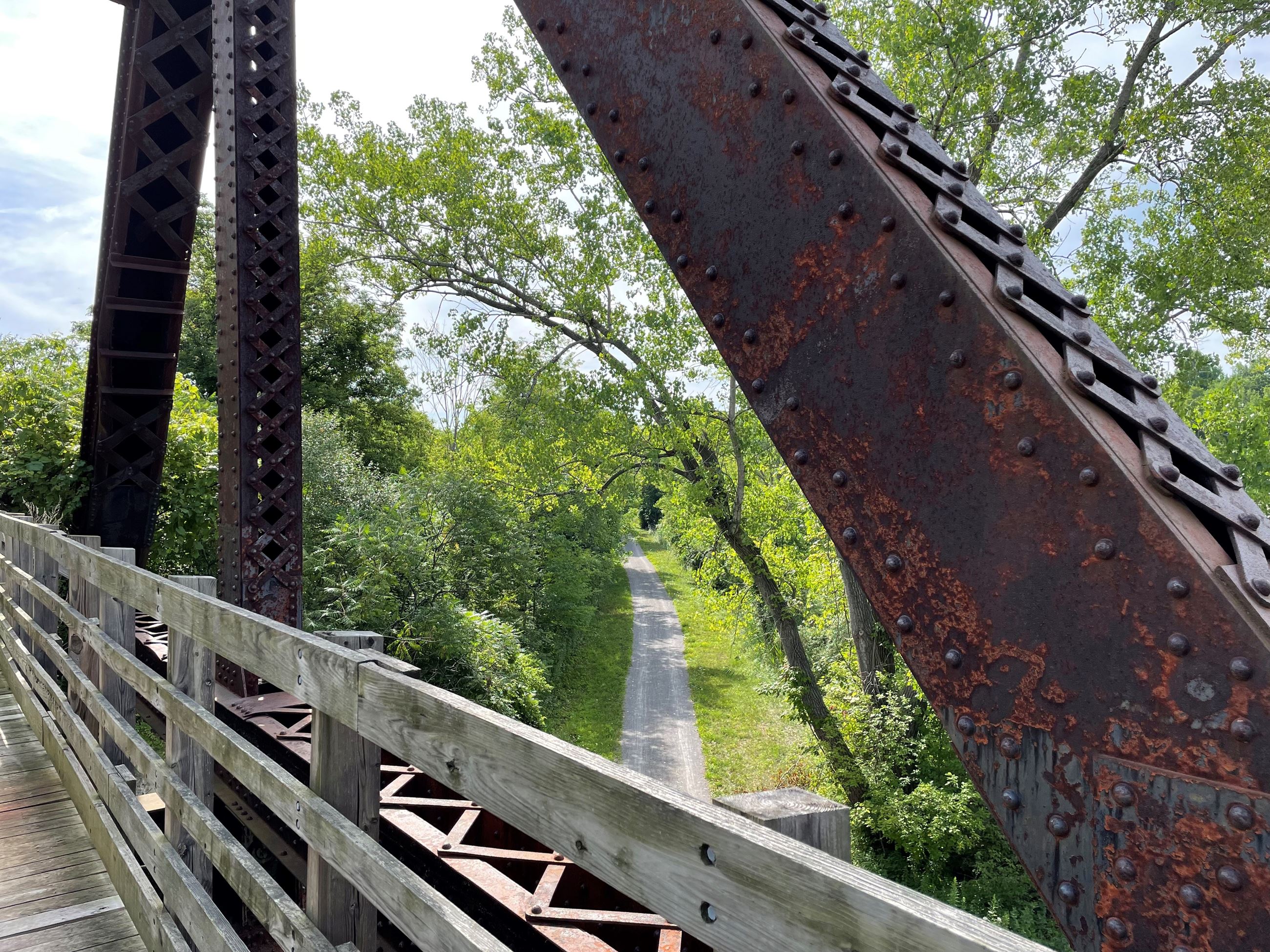 Lehigh Trail Trestle Bridge over Auburn Trail by Suzy Mandrino