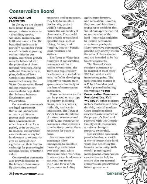 Victor Voice Spring 2023 Conservation Board Article