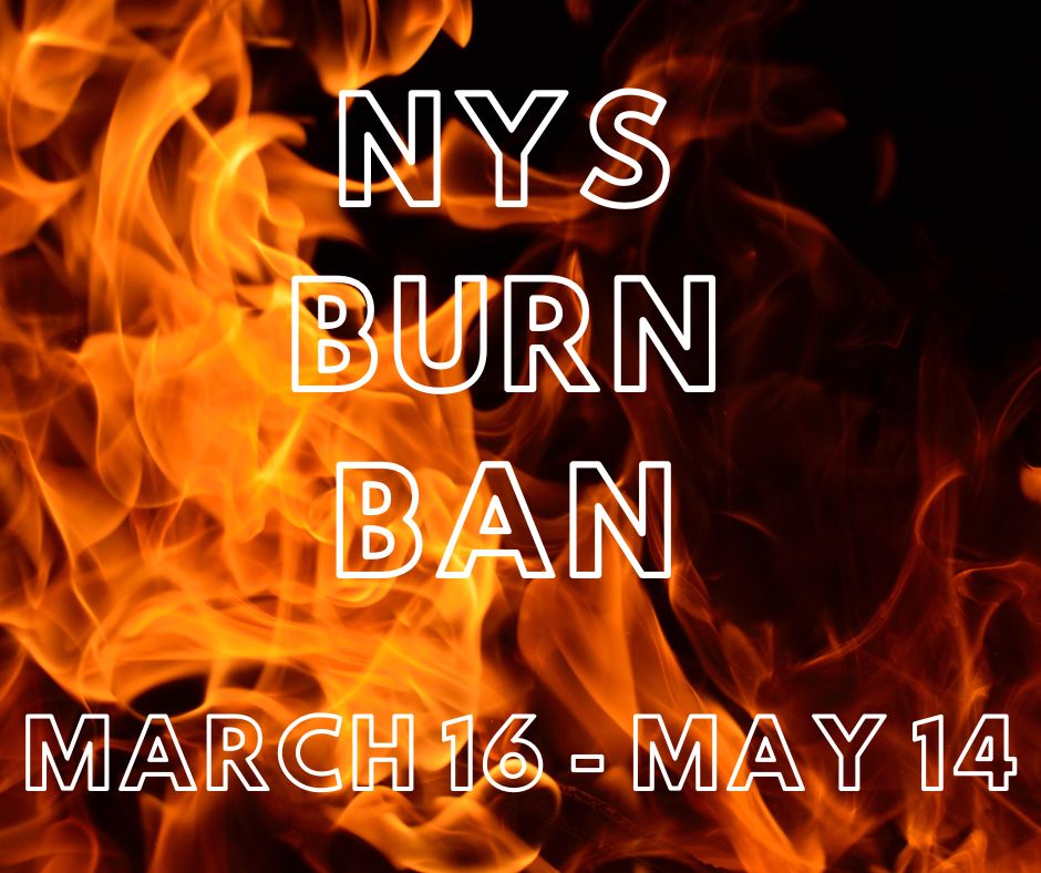 flames with text NY Burn Ban