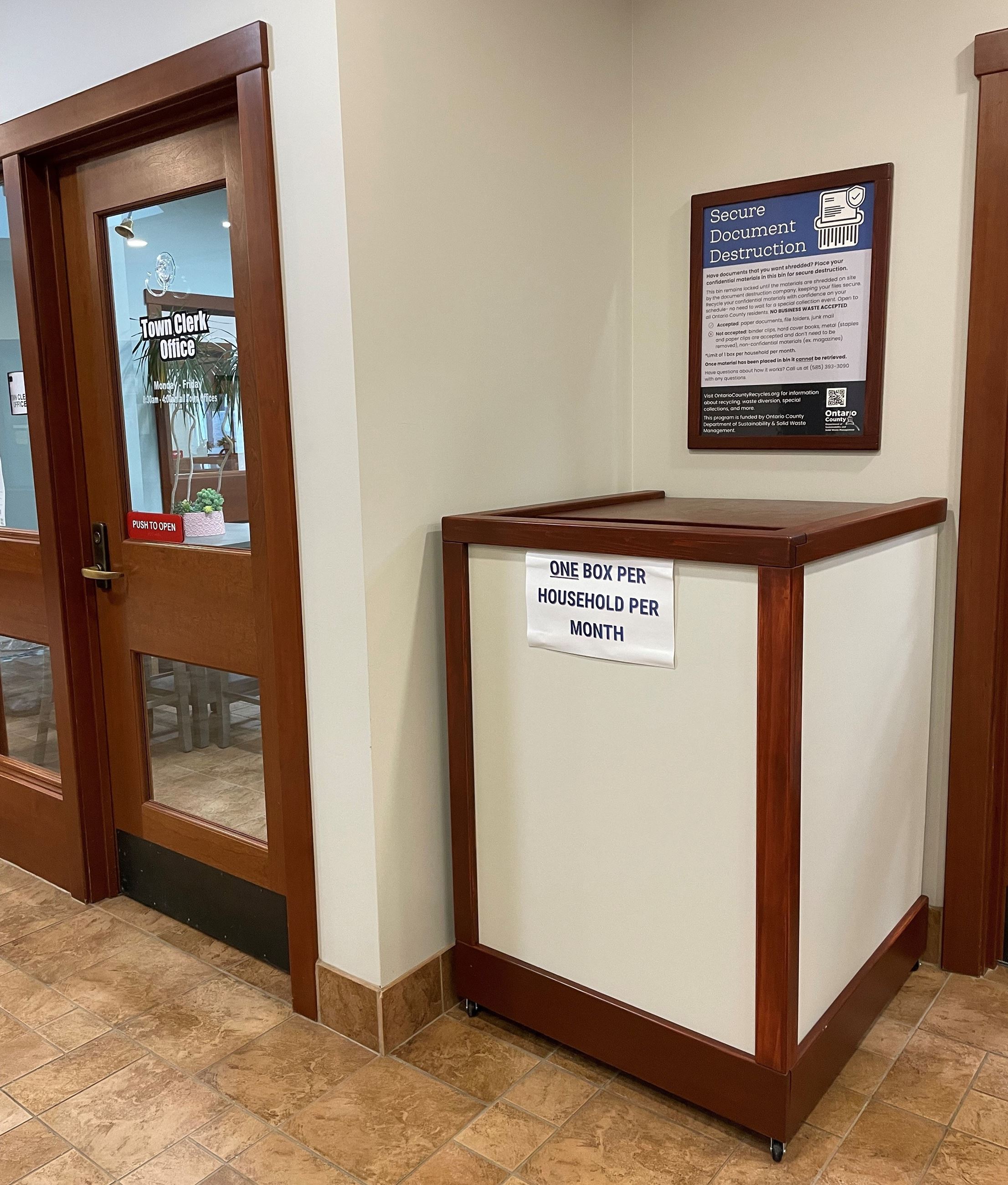 Paper Shred Bin New Signage