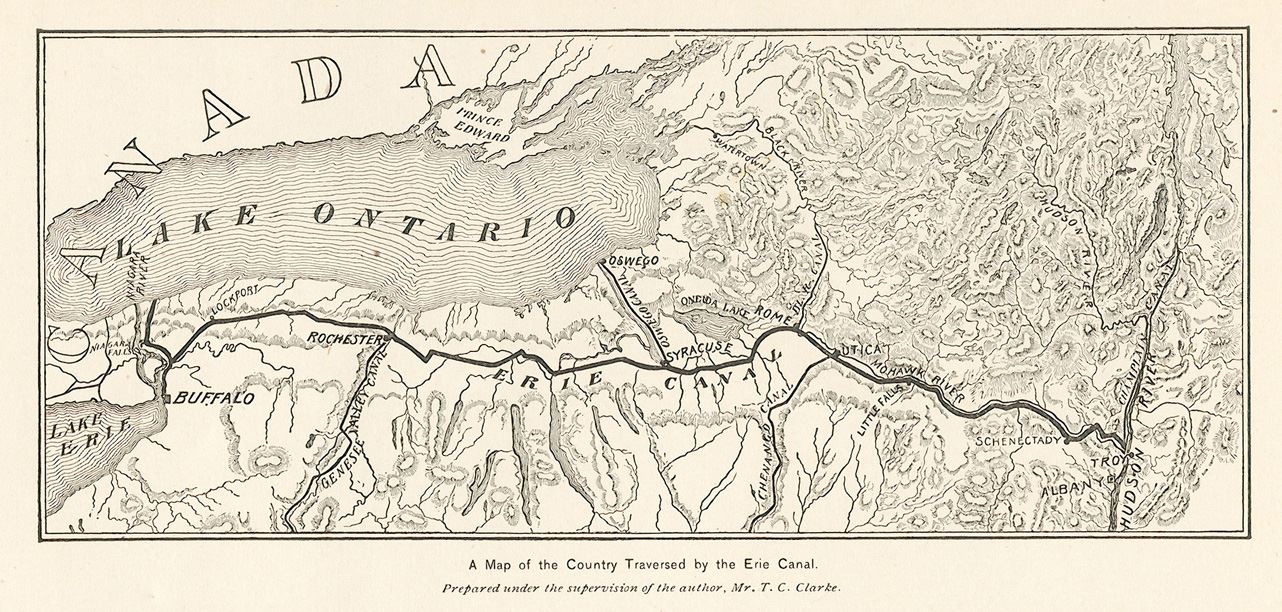 Erie Canal Route Map