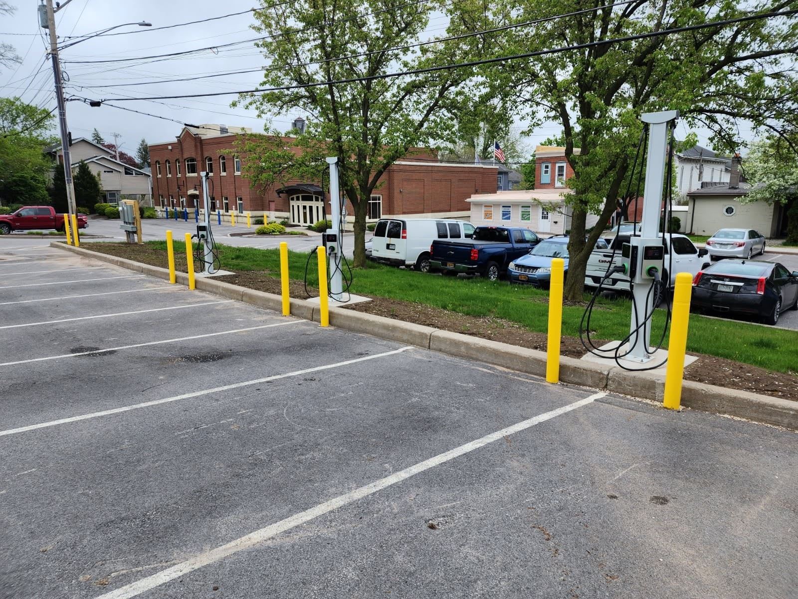 EV Charging Stations behind Town Hall